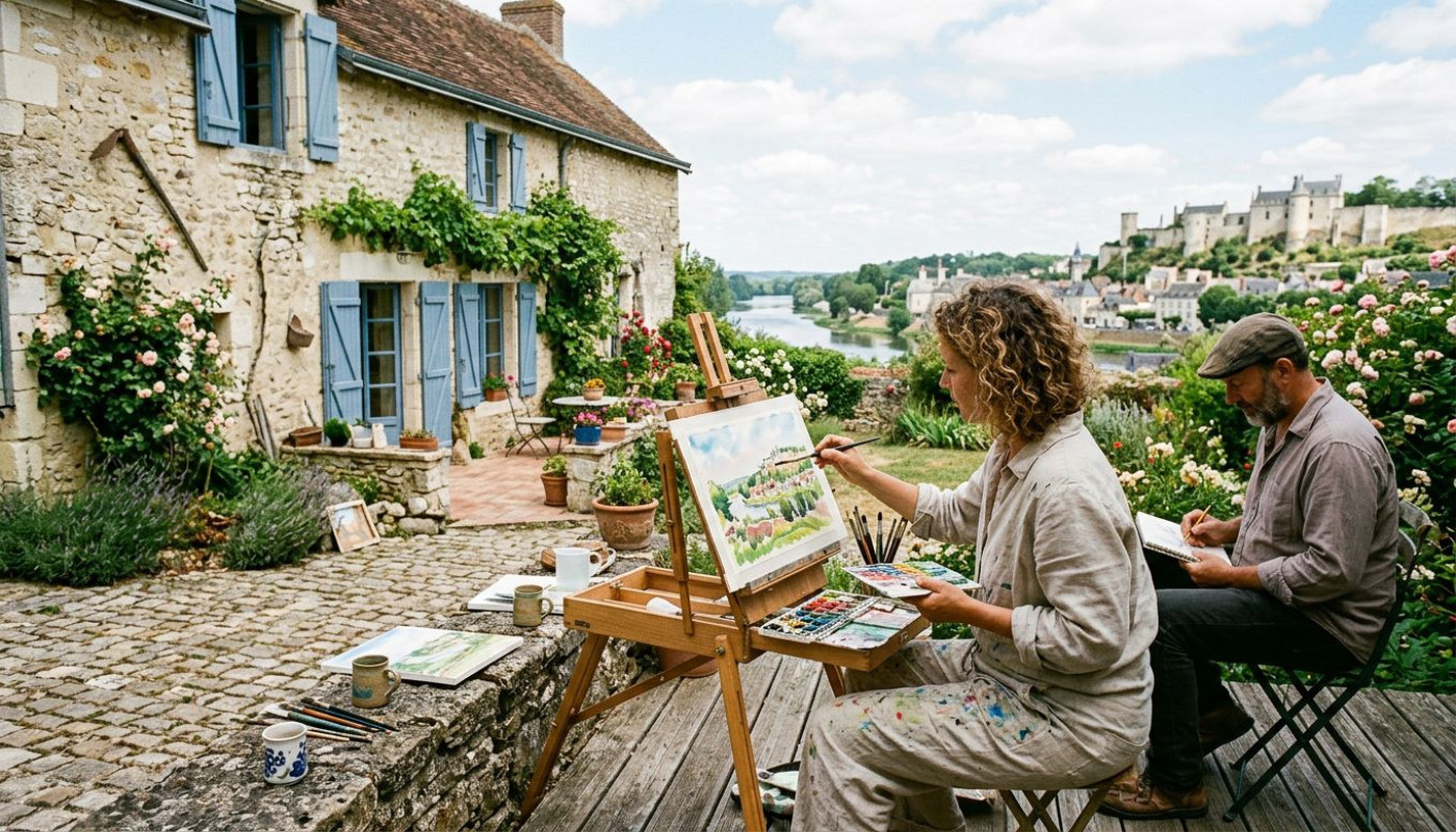 Découvrez la renaissance des gîtes à Chinon à travers l'œil des artistes locaux